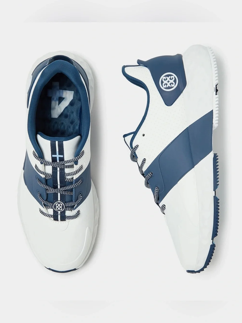G/FORE MG4+ Perforated Contrast Stripe Womens Golf Shoe - Snow NEW